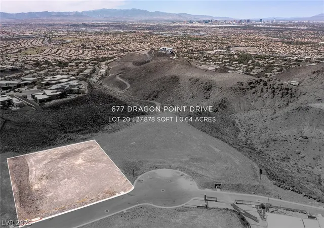 Photo 1 of Land for sale at 677 Dragon Point Dr, Henderson, NV 89012 | MLS# 2799720 | Listing updated on 2026-07-26