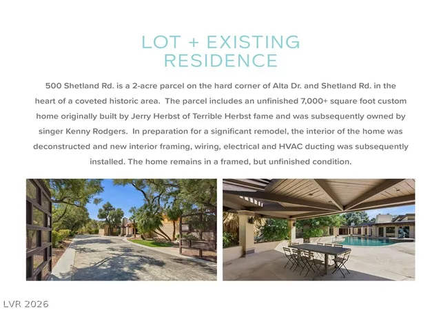 Photo 3 of Mansion for sale at 500 Shetland Rd, Las Vegas, NV 89107 | MLS# 2794934 | Listing updated on 2026-07-24