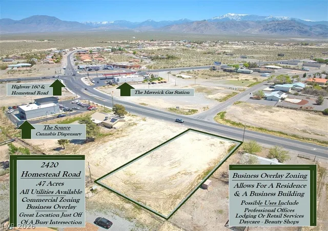 Photo 1 of Land for sale at 2420 Homestead Rd, Pahrump, NV 89048 | MLS# 2803066 | Listing updated on 2026-07-24