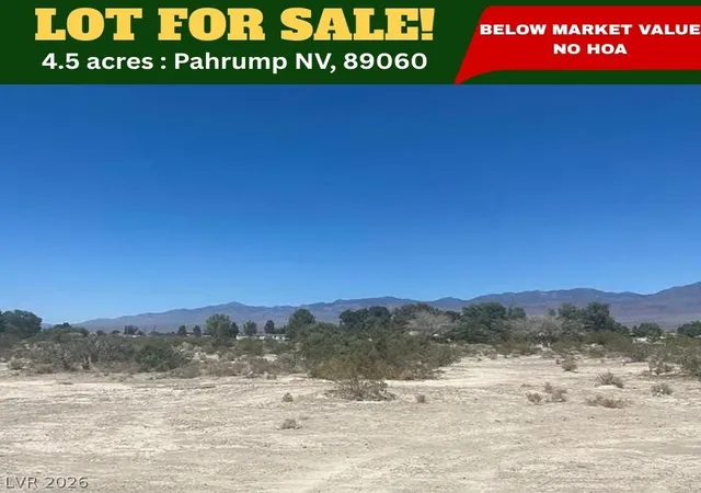 Photo 2 of Land for sale at 150 W Irene St, Pahrump, NV 89060 | MLS# 2812013 | Listing updated on 2026-08-25
