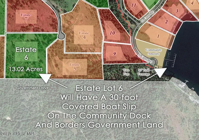 Photo 3 of Land for sale at Est Lot 6 Camp Bay Ests, Sagle, ID 83860 | MLS# 26-3722 | Listing updated on 2026-05-08