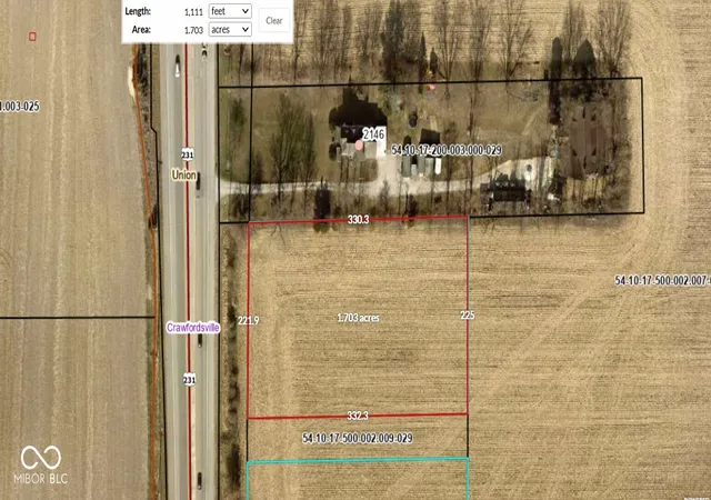 Photo 1 of Land for sale at Tbd S Us 231, Crawfordsville, IN 47933 | MLS# 22024640 | Listing updated on 2026-08-25