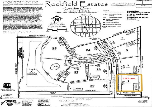 Photo 3 of Land for sale at Lot 1 Rockfield Ests, Greenfield, IN 46140 | MLS# 22073256 | Listing updated on 2025-12-10
