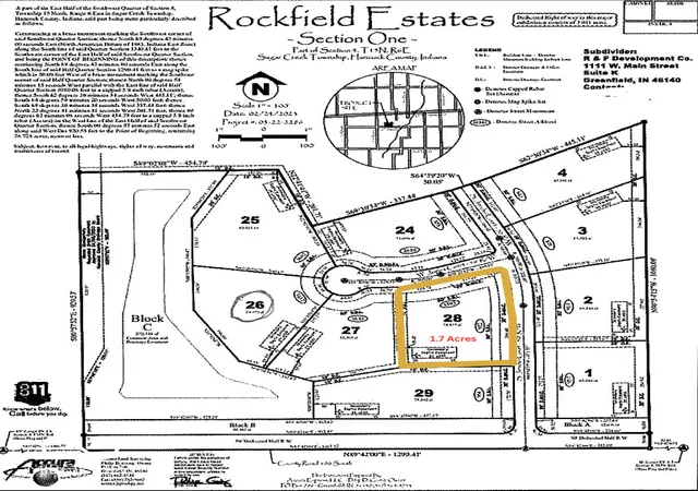 Photo 3 of Land for sale at Lot 28 Rockfield Ests, Greenfield, IN 46140 | MLS# 22073985 | Listing updated on 2025-12-10