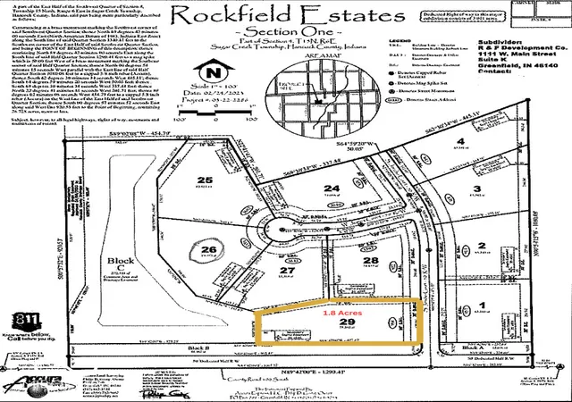 Photo 3 of Land for sale at Lot 29 Rockfield Ests, Greenfield, IN 46140 | MLS# 22073991 | Listing updated on 2025-12-10