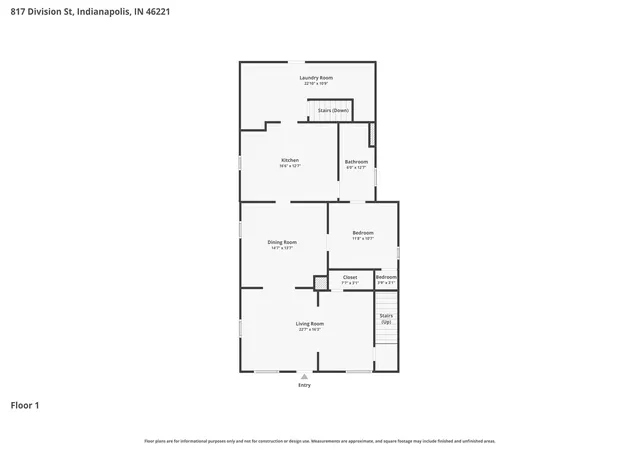 3rd image of 817 Division St, Indianapolis, IN 46221 | MLS# 22103124