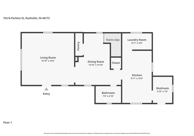 Photo 3 of Single family home for sale at 724 N Perkins St, Rushville, IN 46173 | MLS# 22115241 | Listing updated on 2026-09-03