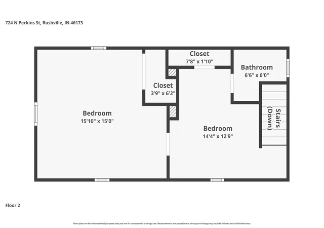 Photo 3 of Single family home for sale at 724 N Perkins St, Rushville, IN 46173 | MLS# 22115241 | Listing updated on 2026-09-03