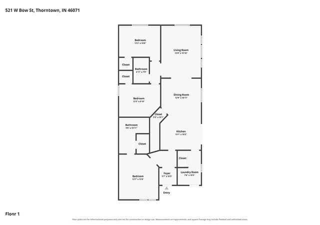 35th image of 521 W Bow St, Thorntown, IN 46071 | MLS# 22115417