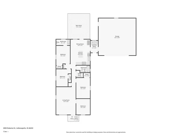 Photo 3 of Single family home for sale at 2830 Roberta Dr, Indianapolis, IN 46222 | MLS# 22115755 | Listing updated on 2026-08-10