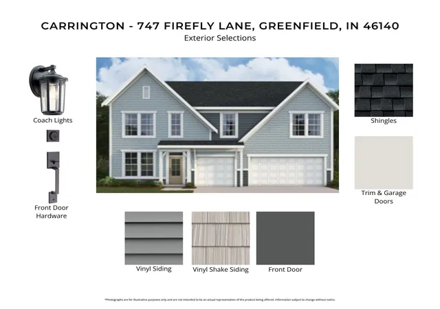 Photo 2 of Single family home for sale at 747 Firefly Ln, Greenfield, IN 46140 | MLS# 22116075 | Listing updated on 2026-10-07