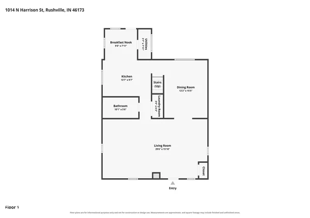 Photo 3 of Single family home for sale at 1014 N Harrison St, Rushville, IN 46173 | MLS# 22116541 | Listing updated on 2026-10-06