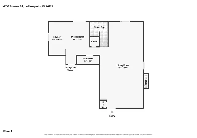 Photo 3 of Single family home for sale at 6639 Furnas Rd, Indianapolis, IN 46221 | MLS# 22127235 | Listing updated on 2026-09-22