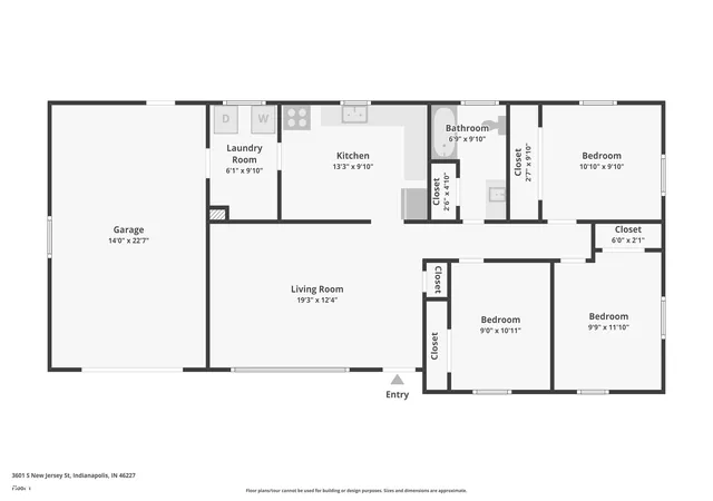 Photo 2 of Single family home for sale at 3601 S New Jersey St, Indianapolis, IN 46227 | MLS# 22127247 | Listing updated on 2026-09-25