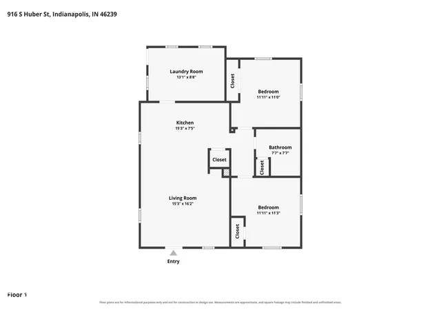 Photo 3 of Single family home for sale at 916 S Huber St, Indianapolis, IN 46239 | MLS# 22129139 | Listing updated on 2026-10-02