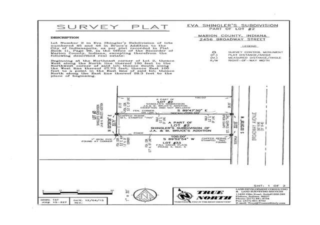 Photo 3 of Land for sale at 2456 Broadway St, Indianapolis, IN 46205 | MLS# 22129277 | Listing updated on 2026-10-01
