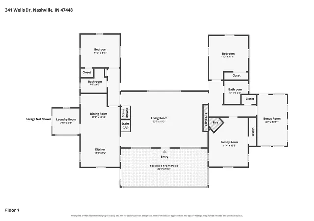 Photo 2 of Single family home for sale at 341 Wells Dr, Nashville, IN 47448 | MLS# 22133578 | Listing updated on 2026-10-29