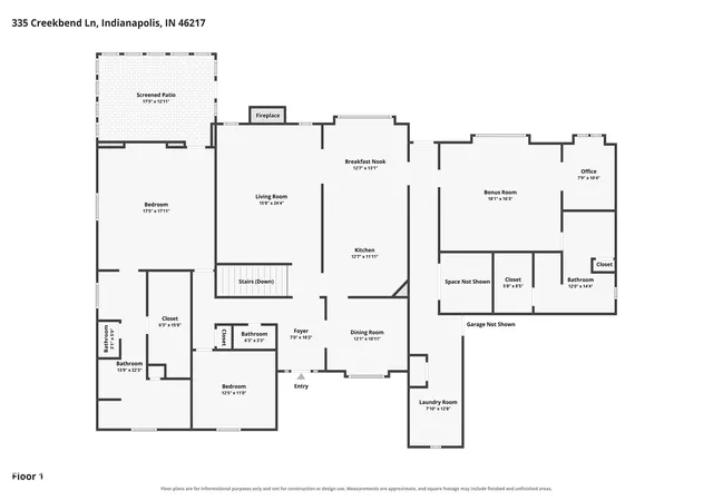 Photo 3 of Single family home for sale at 335 Creekbend Ln, Indianapolis, IN 46217 | MLS# 22133846 | Listing updated on 2026-10-29