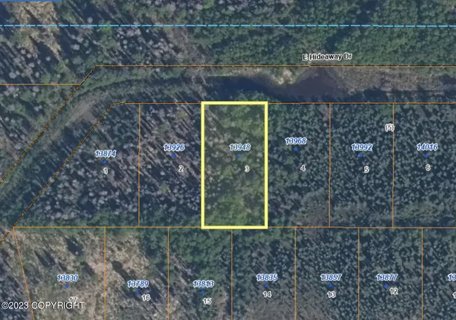 Photo 1 of Land for sale at 13948 E Hideaway Dr, Willow, AK 99688 | MLS# 24-12061 | Listing updated on 2025-12-31