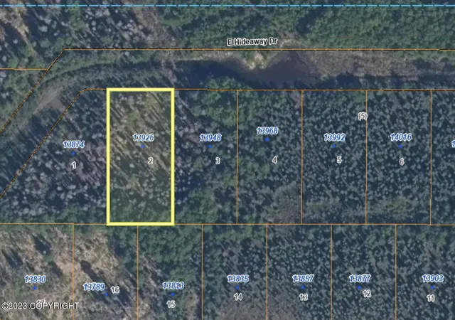 Photo 1 of Land for sale at 13926 E Hideaway Dr, Willow, AK 99688 | MLS# 24-12062 | Listing updated on 2025-12-31
