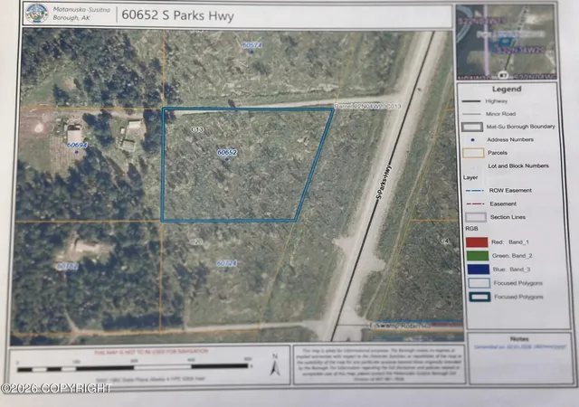 1st image of 60652 S Parks Hwy, Willow, AK 99688 | MLS# 26-49