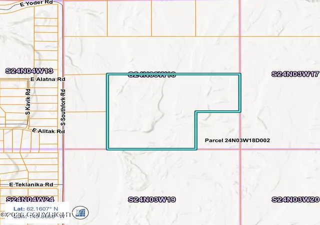 1st image of Nka T24n03w18ld2, Talkeetna, AK 99676 | MLS# 26-1502