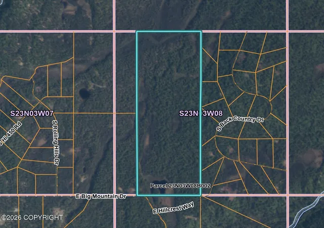 Photo 1 of Land for sale at B002 E Big Mountain Dr, Remote, AK 99676 | MLS# 26-2193 | Listing updated on 2026-03-14