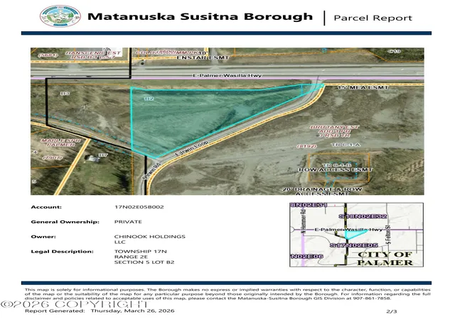 Photo 3 of Sale Pending at 1100 E Palmer Wasilla Hwy, Palmer, AK 99645 | MLS# 26-3402 | Listing updated on 2026-09-22