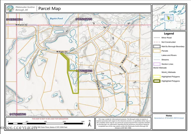 Photo 3 of Land for sale at 5780 W Kathi Dr, Wasilla, AK 99623 | MLS# 26-5080 | Listing updated on 2026-05-08