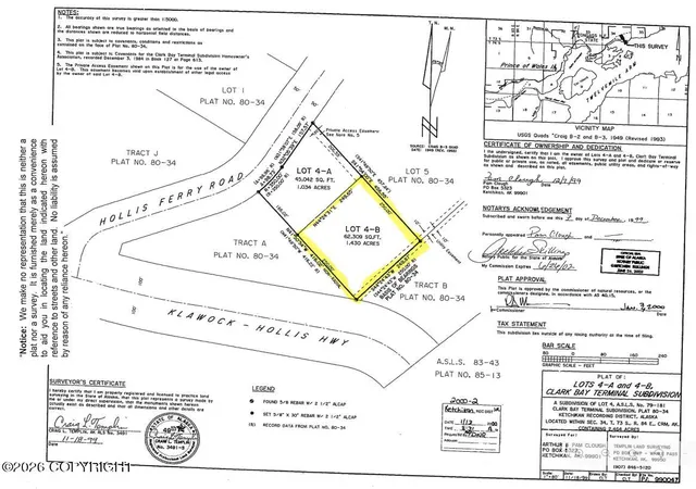 Homes for sale in Craig, AK | Lot 4-B Aurora Dr, Craig, AK 99921 | MLS# 26-6644