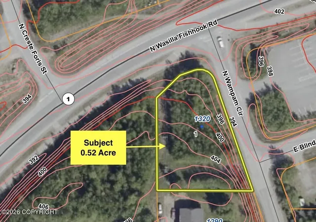 Photo 1 of Land for sale at 1320 N Wampam Cir, Wasilla, AK 99654 | MLS# 26-9162 | Listing updated on 2026-10-01
