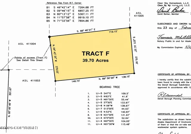 Photo 1 of Land for sale at Tract F Asls 91 63, Nenana, AK 99760 | MLS# 26-10570 | Listing updated on 2026-08-19