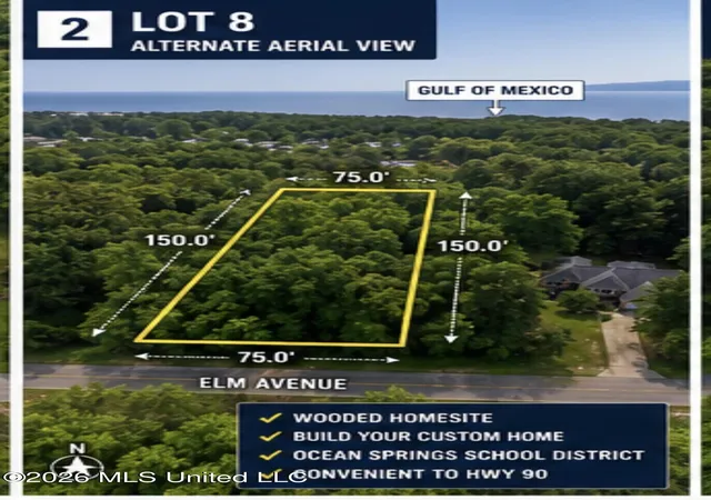 Photo 1 of Land for sale at Elm Ave, Ocean Springs, MS 39564 | MLS# 4098923 | Listing updated on 2026-06-21
