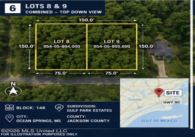 Photo 3 of Land for sale at Elm Ave, Ocean Springs, MS 39564 | MLS# 4098923 | Listing updated on 2026-06-21