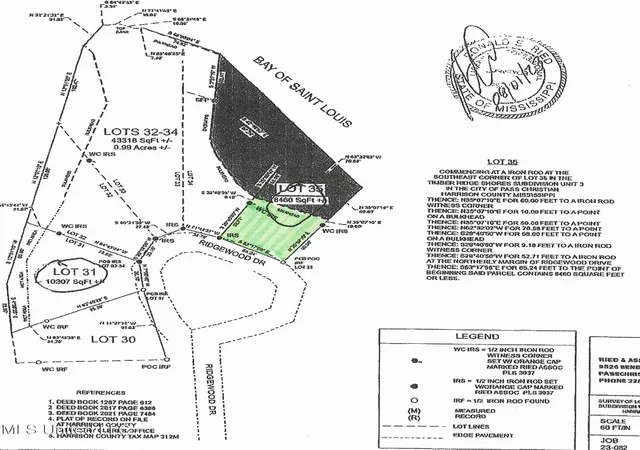 Photo 2 of Land for sale at Lot 35 Ridgewood Dr, Pass Christian, MS 39571 | MLS# 4102533 | Listing updated on 2026-08-27
