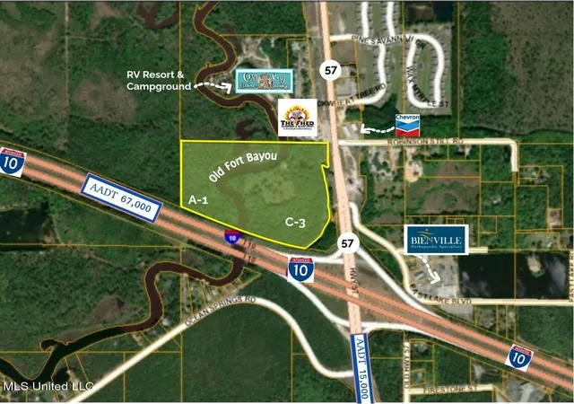 Photo 1 of Land for sale at I 10 & Ms 57, Ocean Springs, MS 39565 | MLS# 4112789 | Listing updated on 2026-09-02