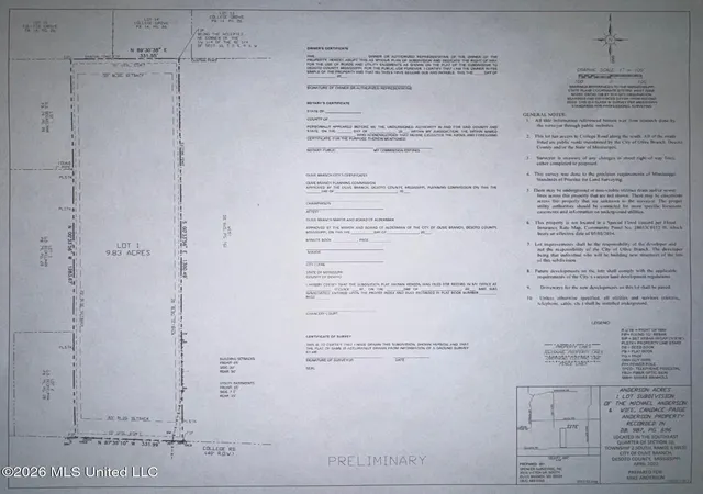 Photo 3 of Land for sale at 9700 College Rd, Olive Branch, MS 38654 | MLS# 4148164 | Listing updated on 2026-08-27
