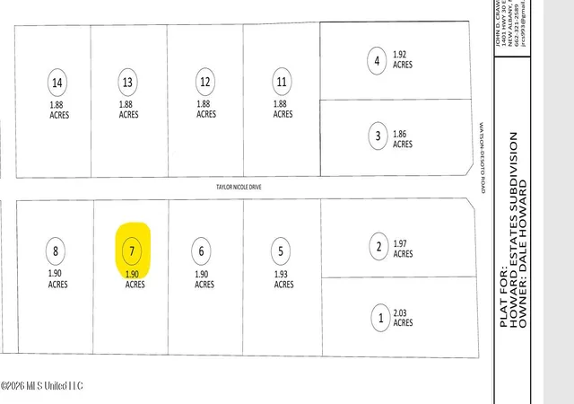 Photo 4 of Land for sale at 7 Taylor Nicole Rd, Coldwater, MS 38618 | MLS# 4155827 | Listing updated on 2026-07-17
