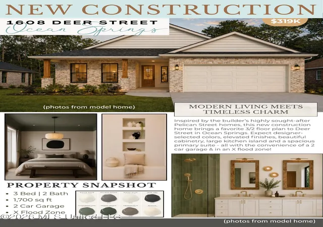 Photo 1 of Single family home for sale at 1608 Deer St, Ocean Springs, MS 39564 | MLS# 4156162 | Listing updated on 2026-07-23