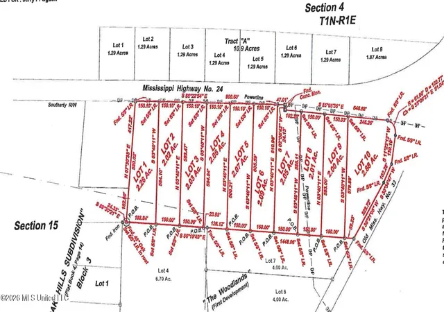 Photo 2 of Land for sale at Old Hwy 24, Centreville, MS 39631 | MLS# 4156567 | Listing updated on 2026-07-21