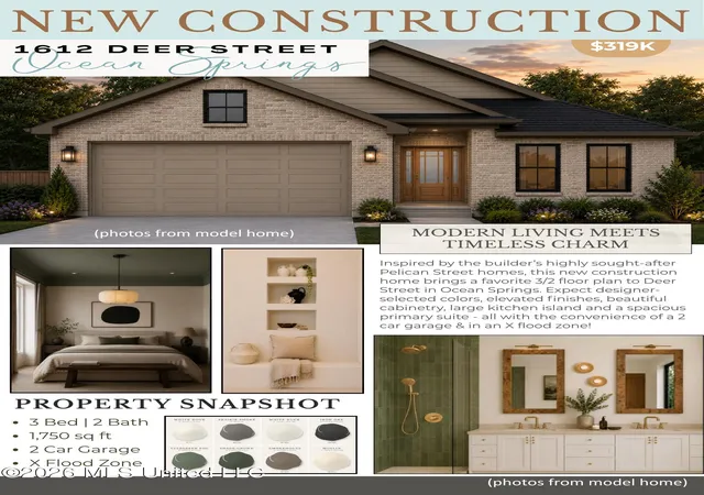 Photo 2 of Single family home for sale at 1612 Deer St, Ocean Springs, MS 39564 | MLS# 4156933 | Listing updated on 2026-07-24