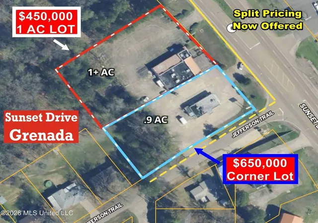 Photo 3 of Land for sale at 1331 B Sunset Dr, Grenada, MS 38901 | MLS# 4157205 | Listing updated on 2026-07-27