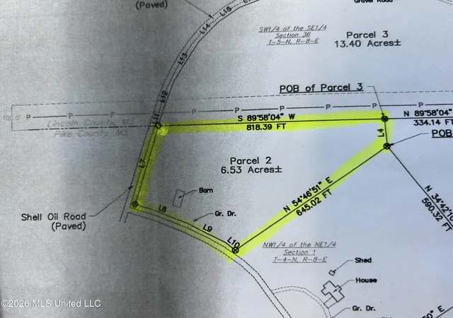 Photo 4 of Land for sale at 4034 W Topisaw, Ruth, MS 39662 | MLS# 4158401 | Listing updated on 2026-08-26