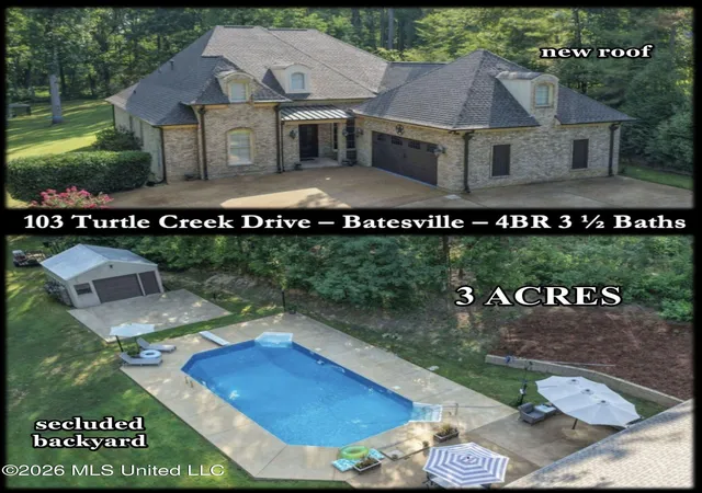 Photo 2 of Single family home for sale at 103 Turtle Crk Dr, Batesville, MS 38606 | MLS# 4159315 | Listing updated on 2026-08-27