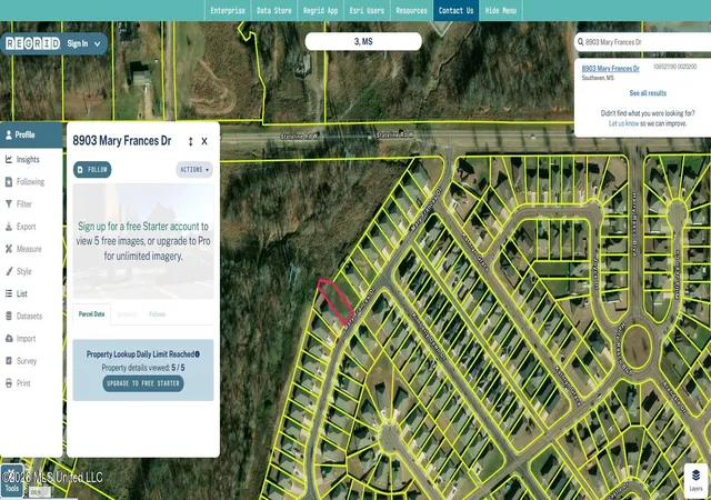 Land for sale at 8903 Mary Frances, Southaven, MS 38671 | MLS# 4160644