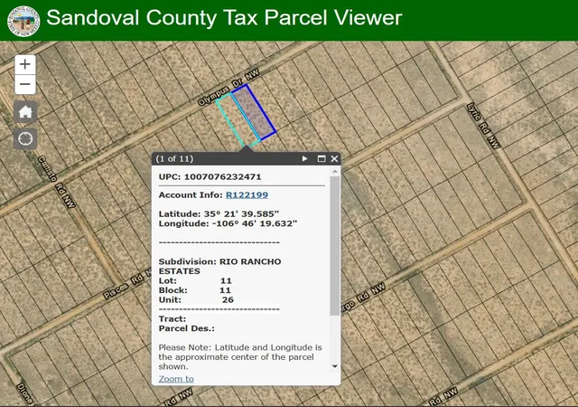 Photo 2 of Land for sale at Olympus Rd Nw, Albuquerque, NM 87105 | MLS# 1073441 | Listing updated on 2026-07-21
