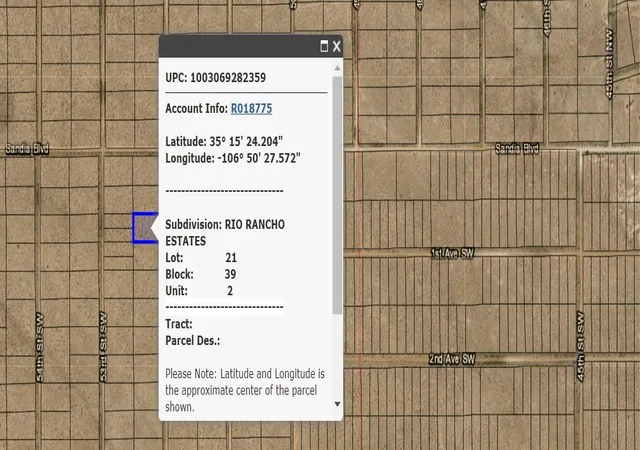 Photo 2 of Land for sale at Xxx 52nd St Sw #2, Rio Rancho, NM 87124 | MLS# 1073840 | Listing updated on 2026-07-21