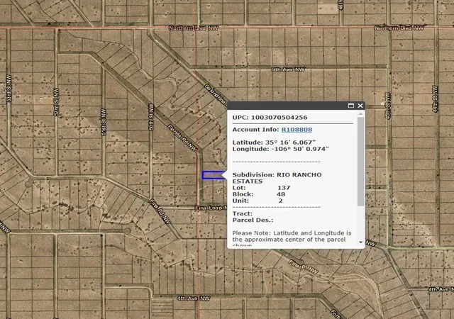 1st image of 00 Florida Rd Nw, Rio Rancho, NM 87124 | MLS# 1078091