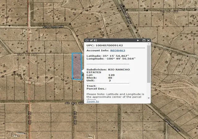 1st image of 0 Fina Rd Nw, Rio Rancho, NM 87124 | MLS# 1078097