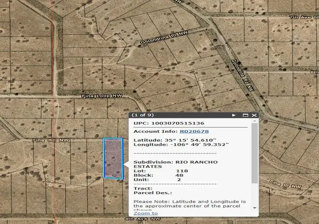 1st image of 00 Fina Rd Nw, Rio Rancho, NM 87124 | MLS# 1078099